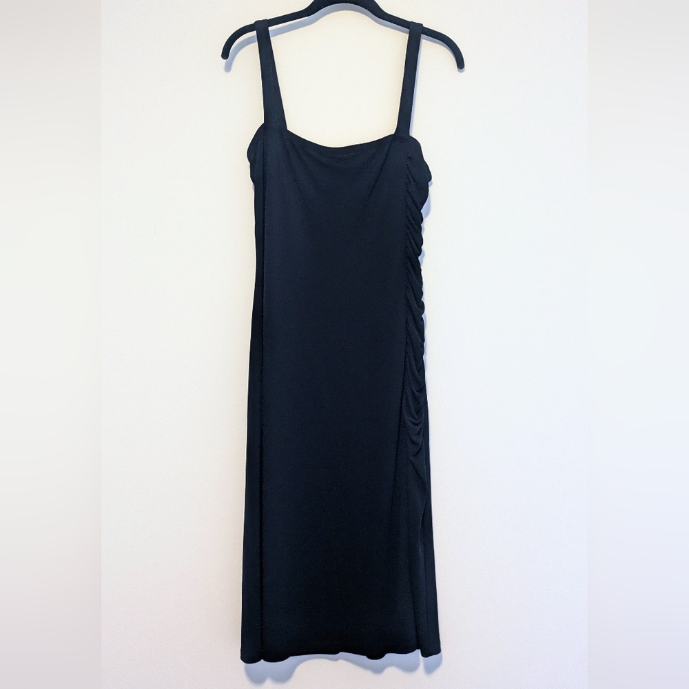 Vintage ABS Allen Schwartz Cocktail Dress Size M Black Wedding Guest Evening 90s